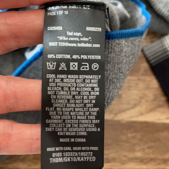 COPY - Ted Baker XL grey pull over sweater - Picture 6 of 7